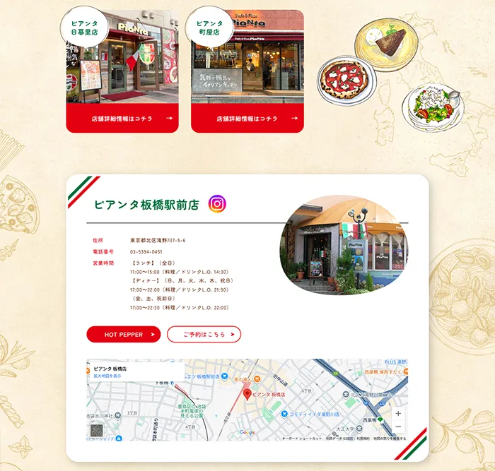 No.094 Pasta&Pizzaピアンタ公式WEBサイト分析レポート - あやふやなきのこ | WEBサイト１００選