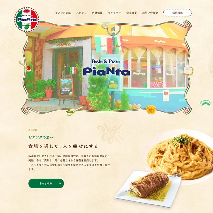 No.094 Pasta&Pizzaピアンタ公式WEBサイト分析レポート